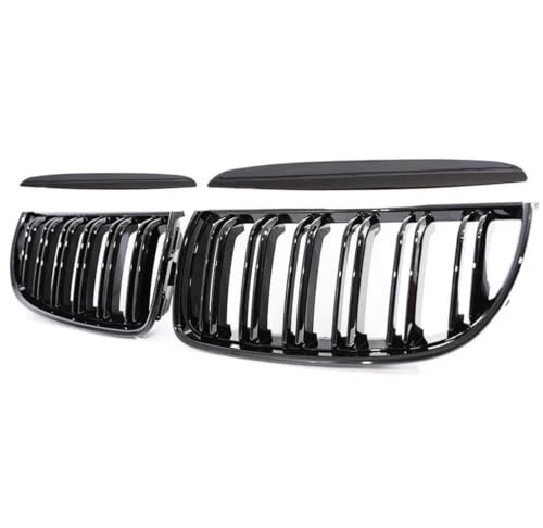 Calandre avant en fiber carbone pour BMW Série 3 E90 E91 2005-2008 pré-facelift noir brillant