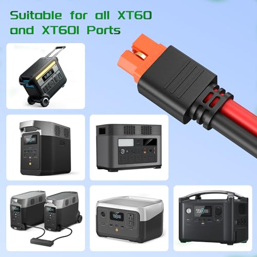 Cabo conector solar para XT60i 30 m - cabo de ramificação Y conecta o painel solar à estação de ener