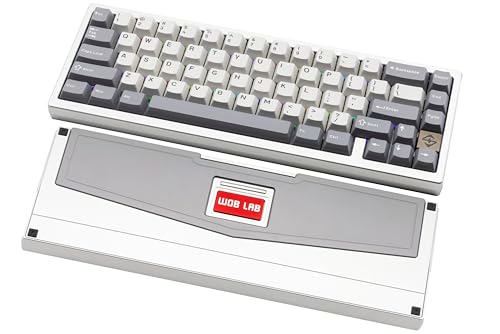 CutiePcs WOBKEY Zen 65 Mechanische Tastatur, Quick Release CNC-Aluminiumgehäuse, Hot-Swappable, Tri-Mode (BT/2,4G/USB-C), RGB-Beleuchtung, QMK/VIA, für Mac & Windows geeignet (Lite Silber)
