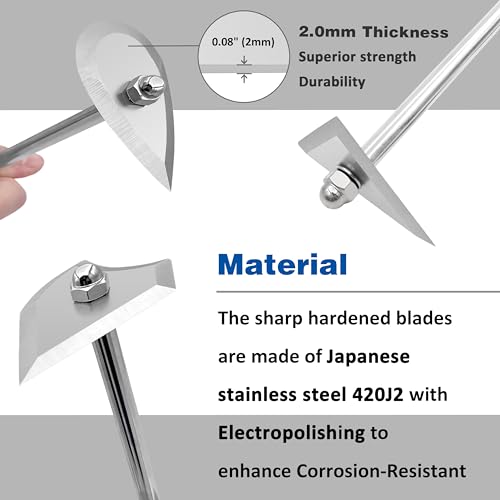 CHILI TOOLS 9 Inch Stainless Steel Shave Hook Set, Painting Scrapers, Paint Remover, Painters Tool for Woodworking, 3 PCS, Made in Taiwan by CHILI - Image 3