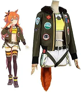 Tuklye マヤノトップガン ウマ娘 プリティーダービー コスプレ衣装 コスチューム 変装 仮装 ハロウィン (L, 女)