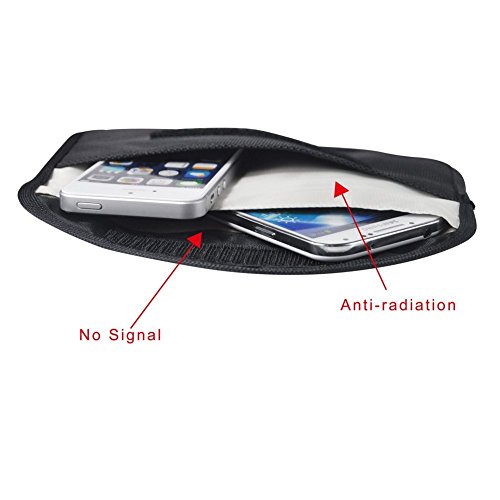 Ska Direct® 100% Anti-Tracking Anti-Spying GPS RFID Signal Blocker Pouch Case Bag Handset Function Bag for Cell Phone Privacy Protection and Car Key FOB - (Black)