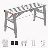 Construction en acier robuste : cette plate-forme de travail polyvalente est construite en acier épais pour une durabilité accrue et une capacité de poids robuste, permettant à plusieurs utilisateurs de fonctionner en toute sécurité. Choisissez entre 30 cm ou 40 cm de largeur pour une stabilité optimale et un mouvement sécurisé. Idéale pour les projets de construction, d'entretien et de bricolage, cette plate-forme garantit un espace de travail fiable.