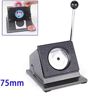 Card Machine TBVECHI 75mm Manual Round Punch Die Cutter Graphic Badge Button Maker