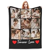 Customizable Photo Blanket Collage, Personalized Gift for family, Custom Picture Blanket with Text, Picture Collage Blankets, birthday gift