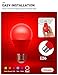 JandCase Red Light Bulb, 70W Equivalent, 9W, A19 Color Light Bulbs with E26 Medium Base, for Christmas Party, Wedding, Porch, Home Decoration, Bar Mood Decor, Halloween, Not Dimmable, 2 Pack