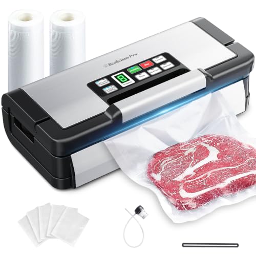 Image of 95kPa Vacuum Sealer Machine with AquaLock Technology, for Moist Seals, 2X Seal & 130W, Fully Automatic Food Sealer, Built-In Cutter