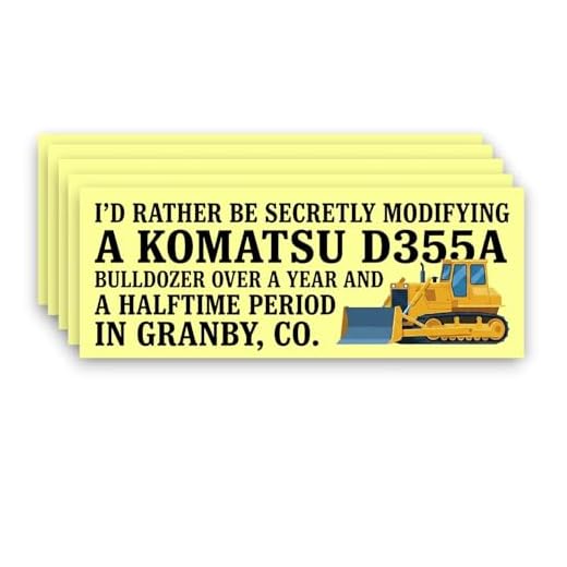 (5pcs) I'd Rather Be Secretly Modifying A Bulldozer Sticker 3 Inch, Funnny Car Decal Waterproof Vinyl