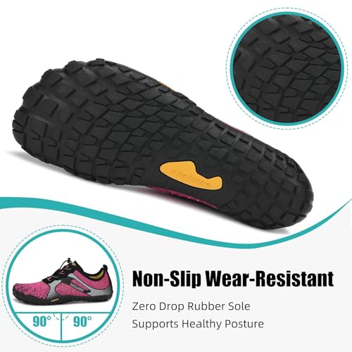 Image of SAGUARO Womens Mens Barefoot Shoes Minimalist Trail Runner Wide Toe Box Zero Drop Outdoor Cross Training Shoe