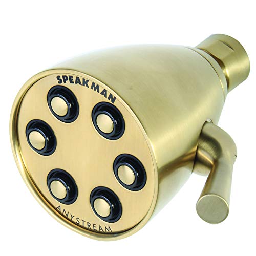 Speakman, Satin S-2252-AB-E2 Signature Brass Icon Anystream Adjustable Shower Head, 2.0 GPM