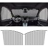 Antson 4pcs Universal Fit Magnetic Car Side Window Curtains, Foldable Car Window Privacy Curtains Sunshade Side Magnet Pleated Car Window Curtain - Removable - Keeps Cooler Screen for Baby (Grey)