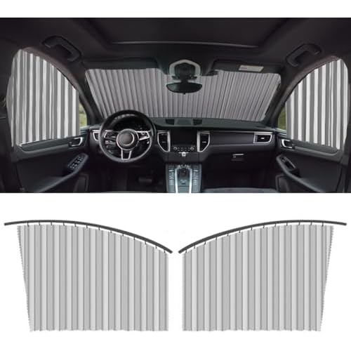 Antson-4pcs-Universal-Fit-Magnetic-Car-Side-Window-Curtains-Foldable-Car-Window-Privacy-Curtains-Sunshade-Side-Magnet-Pleated-Car-Window-Curtain-Removable-Keeps-Cooler-Screen-for-Baby-Grey Antson 4pcs Universal Fit Magnetic Car Side Window Curtains, Foldable Car Window Privacy Curtains Sunshade Side Magnet Pleated Car Window Curtain - Removable - Keeps Cooler Screen for Baby (Grey)