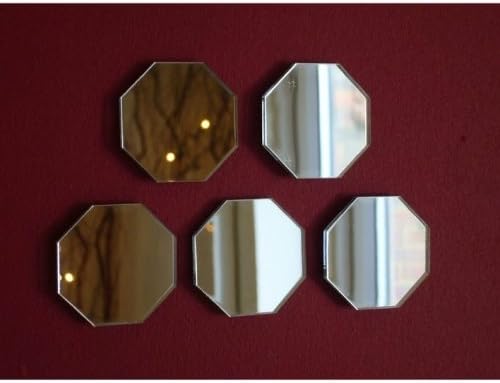 Super Cool Creations Pack of 10 x Octagon Mirror - 4cm x 4cm