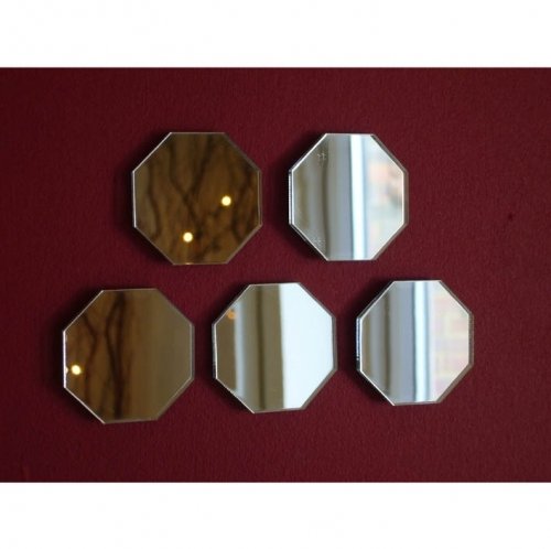 Paquet de 10 x miroirs octogone - 4 x 4 cm Cover