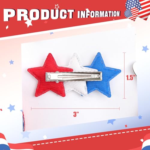 Pinzas para cabello estrellas de 4 de Julio YanJie miniatura 6