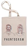 Wiederverwendbar Wigoro Phantogram Einkaufstasche Tote Beige Shopping Bag