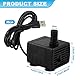 Mini Wasserpumpe USB 5W 180L/H Tauchpumpe Teichpumpe Brunnenpumpe Aquariumpump mit 3 Saugnäpfen, maximale Sprühhöhe 0.9M, 5V für Teich Brunnen Aquarium Garten