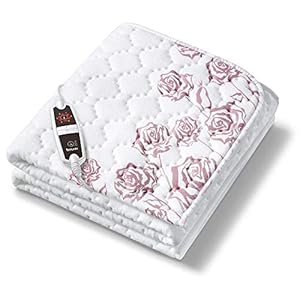 Beurer UB 75 Wärmeunterbett, anschmiegsame Wärmebettunterlage mit 6 Temperaturstufen und Schnellheizung, maschinenwaschbare Heizdecke fürs Bett, Weiß, 1 Stück (1er Pack)