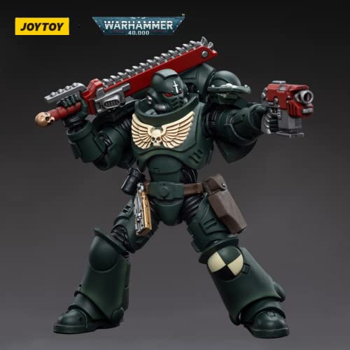 Joytoy 1/18 Action Figure Warhammer 40,000 Dark Angels Intercessors Sergeant Rakiel Collection Model(4.7Inch) #TOP4