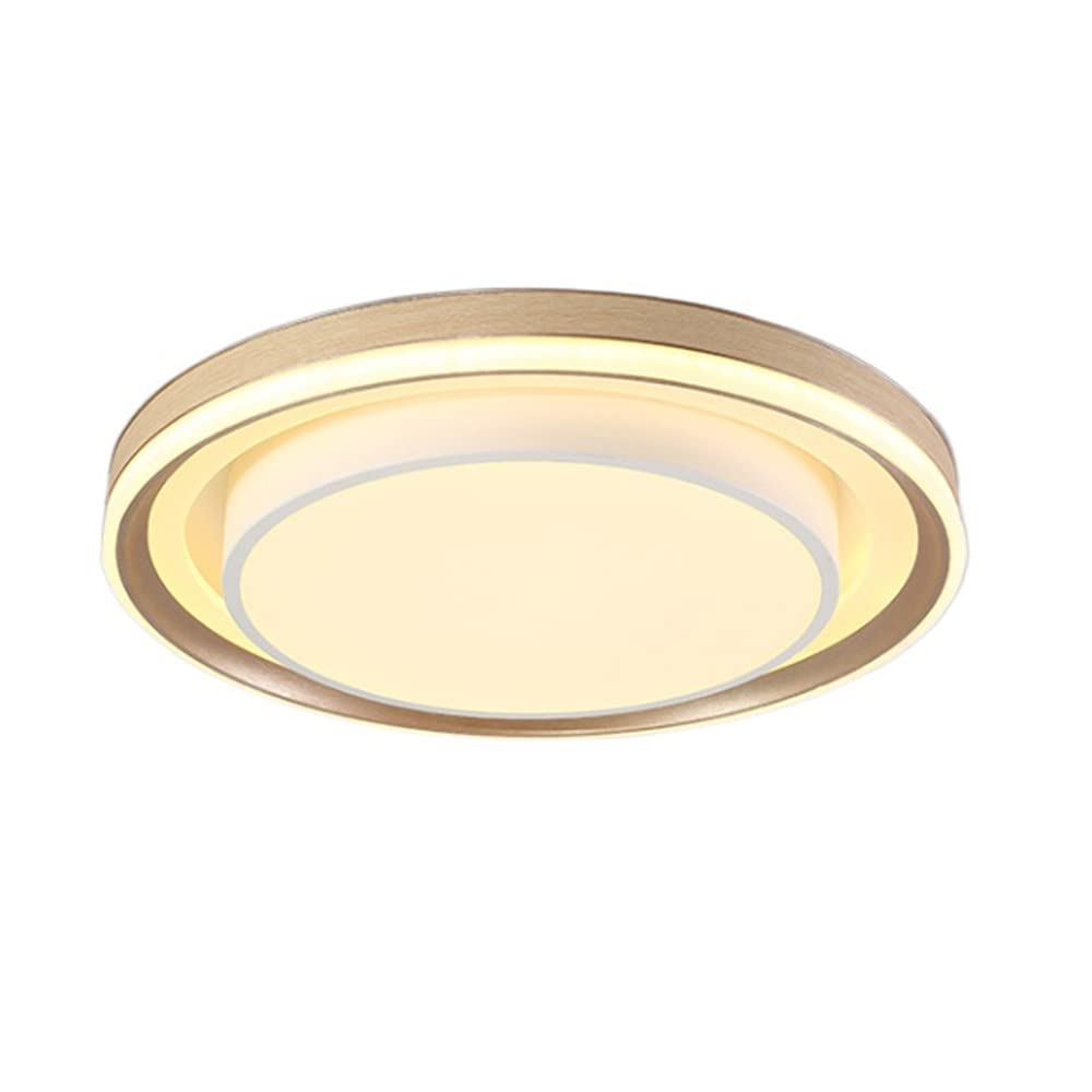 Plafonnier en aluminium fini grain de bois Fraxinus, luminaire haut de gamme à gradation