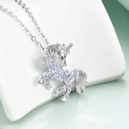 luomart Unicorns Necklace Gifts,Rainbow Unicorn Necklaces Jewelry Gift for Women Unicorns Lovers (Unicorn Amethyst) by luomart - Used condition - Image 2