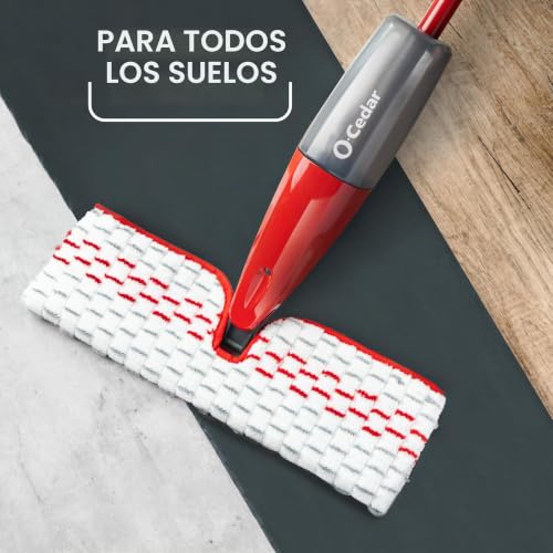Miniatura 7 de Vileda 1-2 Spray Max - Sistema De Fregado Con Almohadilla De Microfibra Y Pulverizador Integrado, Capacidad Xl, Color Rojo Y Gris