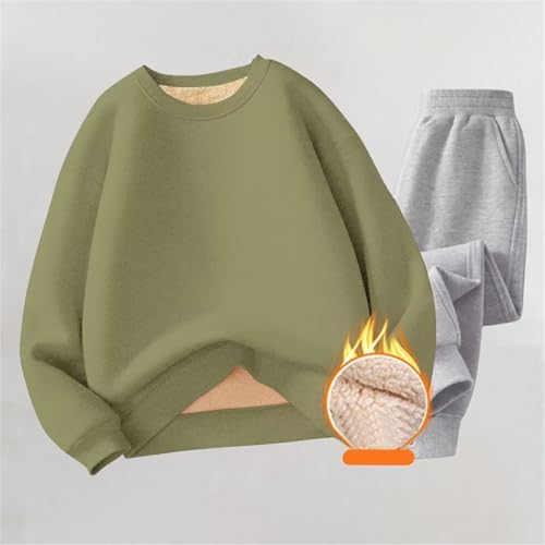 Teen Boys Girls 2 Piece Fleece Hoodie Jogger Sets Full Zip Cute Preppy Pullover Sweatpants Tracksuit with Pockets3