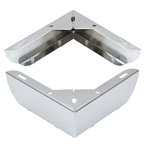 Geesatis 4 Pcs Chrome Furniture Legs Height 5 Inch Couch Dresser Legs Table Decorative Legs, With Mounting Screws #TOP3