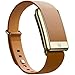 WHOOP MG LeatherLuxe Band – Genuine Italian Leather Accessory for Health, Fitness, & Wellness Wearable – ECG Compatible – Not Compatible with Gen 4 – Tapered Chestnut/Gold with Titanium, Size S