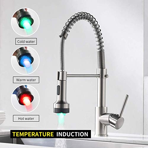 Aimadi Commercial Style Kitchen Faucet With Led Light #TOP2