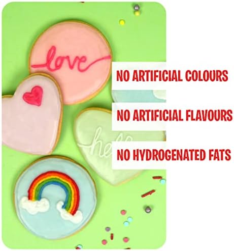 Cake Décor 19g Writing Icing Tubes | Multi-Coloured Pack of 18 | 100% Natural Ingredients & Ready to Use | 3D Icing Pens for Writing, Drawing & Personalising Cakes, Biscuits & Baking (Multi-Coloured)