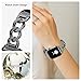 Compatible with Apple Watch SE Series 9 8 Series 7 6 5 4 3 2 1 Strap 45mm 44mm 42mm 41mm 40mm 38mm Ultra 49mm Women's Metal Linked Watch Band Steel Chain iWatch Gold Bracelet (42mm44mm45mm49mm, Black,