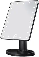 Espelho Articulado De Mesa Com Iluminação LED Para Maquiagem E Barbear (Preto)