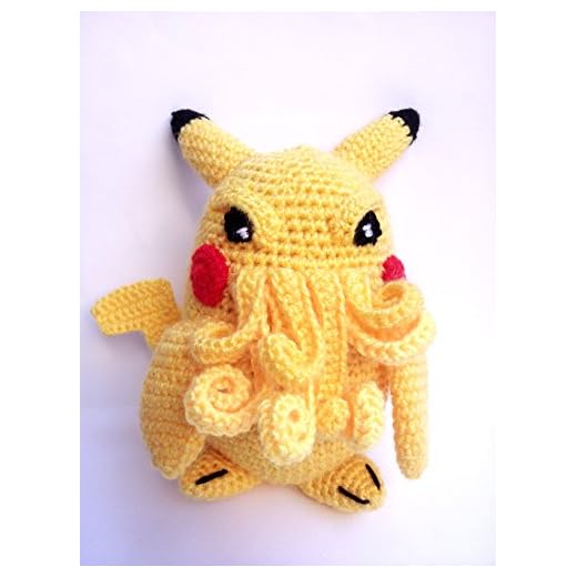Muñeco Pikachu Cthulhu amigurumi hecho a mano