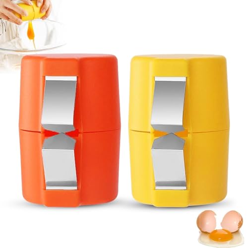 Image of AADHIK Egg Cracker Tool Set of 2 Kitchen Tool Cooking Shell Opener Orange| Dining & Bar | Tools & Gadgets | Peelers| Peelers (Pack of 2)