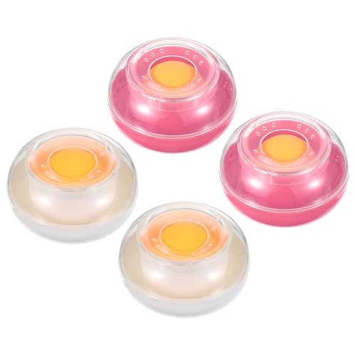 PATIKIL Fingertip Moistener, 4 Pcs 3 Inch Plastic Reusable Non-Slip Finger Moistener Finger Damper for Bank Papers Bills Documents Counting, Pink/White