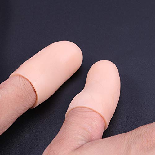 VORCOOL Finger Cot Silicone Finger Sleeve Finger Guards Finger Protectors for Protect Cracked Skin/Blisters/Calluses 2Pcs