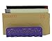 EasyPAG 3-Piece Desk Organizer Set with Carved Floral Design - No Assembly, Pen Holder, Letter Sorter & Sticky Notes Tray for Office & Home | Modern Office Supplies for Women, Purple