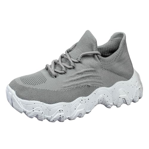 Women's Walking Shoes Cushion Comfortable Breathable Tennis Shoes Casual Non Slip Running Athletic Work Gym Fashion Sneakers Grey
