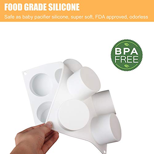 Joho Baking Silicone Molds for Mousse Cake, 3D Silicone Baking Mold Cakes, Dessert Molds for Pastry Chocolate, Tall Cylinder, 8-Cavity - Thumbnail 7