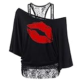 ❤Damen T Shirt mit Spitze - Oberteil Damen Elegant - Spitzenshirt mit Kurzarm - Kurzarmshirt mit Rundhals Ausschnitt aus Weicher Viskose Frauen Elegante Spitze Rundhals Bluse Herbst Locker Langarm Shirts Rückenfreie Hemd V-Ausschnitt T-Shirt Tank Tops 2018 Damen Große Größe Frauen Spitze Schulterfrei T-Shirt Kurzarm Casual Top Bluse Damen Spitze Patchwork Mode Aushöhlen Schulter Lange Ärmel Oberteile Sexy Frau Einfarbig Beiläufig Spitze V-Ausschnitt Hemden Bluse