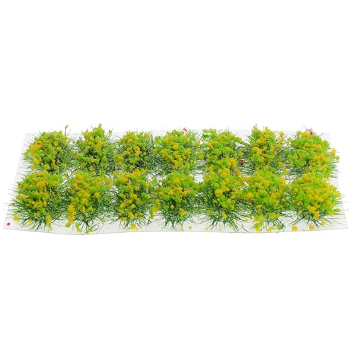 OFFIGAM 1箱 沙盤建築模型用ミニオーナメント 花クラスターデコレーション 軽量携帯可能 ミニチュアグリーン装飾 小型屋外風景用