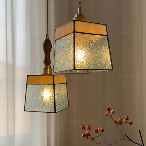 Candelabro de dormitorio exclusivo en latón y vidrio artesanal 3