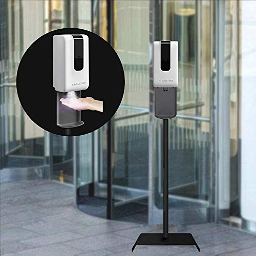 AOUSTHOP Automatic Hand Sanitizer Dispenser Sanitizing Station, 1200ML Touchless Soap Dispenser Floor Stand,Stainless Steel Station Bracket Kit, for School Office Restaurants Public Areas