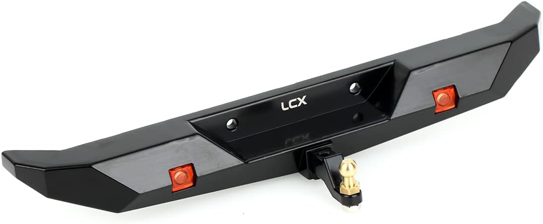 LCX Racing 1/10th RC Crawler Car CNC Machined Aluminum Rear Bumper for TRX4 TRX6 Axial SCX10 II SCX10 III Gen7 Gen8, Upgrades Parts Accessories