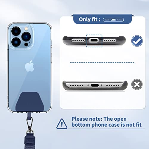 CACOE Cordão de telefone 2 unidades - 2 alças ajustáveis no pescoço, 4 remendos de telefone, cordões