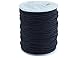 KONMAY 1 Roll 1.5mm Black 45 Yards Elastic Cord/shock cord (1.5mm, Black)