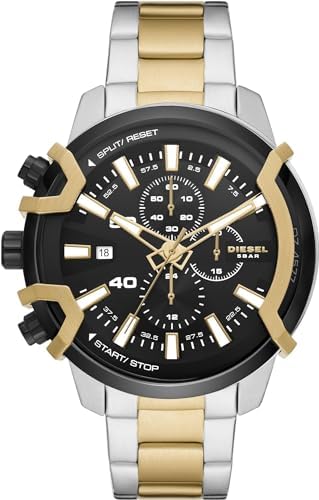 Diesel Griffed Uhr für Herren, Quarz-Chronographenwerk mit Edelst...