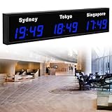 【Regolazione della luminosità】Orologio digitale Thiscities con display LED ad alta luminosità e contrasto, 3 livelli di regolazione della luminosità, numeri chiaramente leggibili da qualsiasi punto della casa.