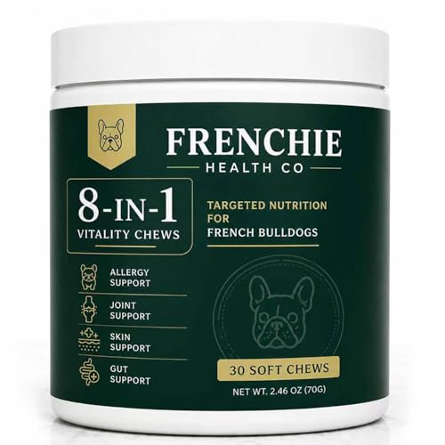 Frenchie Health Co 8 in 1, French Bulldog Vitality Chews 30 Soft Chews